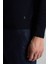 Slim Fit Bisiklet Yaka Lacivert Merino Yün Triko 5