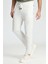 Bağcıklı Beyaz Slim Fit Triko Pantolon 1