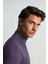 Yarım Balıkçı Yaka Merino Yün Mor Triko 4