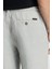 Saf Keten Bağcıklı Açık Gri Pantolon 5