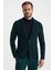 Koyu Yeşil Extrafine Merino Triko Blazer Ceket 1