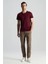 Bisiklet Yaka Bordo Basic T-Shirt 3