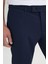 Erkek Lacivert Slim Fit İtalyan Kesim Yan Cepli Esnek Casual Pantolon 5