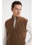 Ekru Activewear Merino Yün Tütün Rengi Yelek 1
