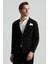 Siyah Extrafine Merino Triko Blazer Ceket 1