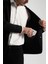 Siyah Extrafine Merino Triko Blazer Ceket 5