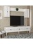 Middas 180 cm Tv Ünitesi Takımı Beyaz-Altın 2