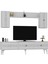 Middas 180 cm Tv Ünitesi Takımı Beyaz-Gümüş 3