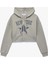 Uzun Kollu Kapüşonlu Şardonlu Yıldız Baskılı Fermuarlı Crop Sweatshirt 1
