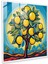 Canlı Limon Ağacı Cam Tablosu - Limon Ağacı Cam Sanatı Pop Sanat Cam Duvar Sanatı 1