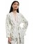 Pamuklu Floral Işlemeli Fisto Kruvaze Oversize Kimono Ceket 2