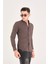 Puantiye Baskılı Poplin Pamuk Likra Slim Fit Erkek Gömlek 1