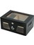 Siyah 2 Katlı Camlı Humidor Puro Kutusu RC21 1