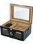 Siyah 2 Katlı Camlı Humidor Puro Kutusu RC21 7