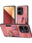 Xiaomi Redmi Note 13 Pro 4g Kılıf Kart Yuvaları Için Kickstand-Pembe ile Retro Pu + Tpu Kapak (Yurt Dışından) 2