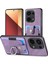 Xiaomi Redmi Note 13 Pro 4g Kılıf Kart Yuvaları Için Kickstand-Mor ile Retro Pu + Tpu Kapak (Yurt Dışından) 2