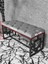 Siyah Boyalı Içi Kareli Diktörtgen 100 cm x 40 cm Oturak Puf - Bench - Makyaj Oturağı - Oturak Krem Renk 100 x 40 Boyut/ebat 5