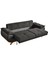 Azir Yataklı ve Bazalı Üç Adet Üçlü Kanepe & 3'lü Koltuk (3+3+3) - Antrasit 8