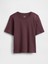 Kadın Bordo Supima® Pamuk Relaxed T-Shirt 2