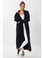 Yumuşak Dokulu Uzun Triko Hırka LNS0075 Siyah 1