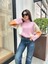 KZK0008 Kadın Pembe Varyant Intersia Balıkçı Yaka Oversize Triko Kazak 5