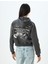 Crop Oversize Sweatshirt Kapüşonlu Arkası Baskılı Şardonlu 4