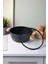 Cookwood Black Indüksiyon Tabanlı Ahşap Kulplu Kapaklı Seramik Derin Tencere 24 cm 5