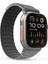 - ​​​Apple Watch Ultra 49mm - Kordon Silikon Kordon Strap Kayış - KRD-122 - Siyah-Yeşil - T34208 4