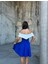 Straplez Mavi Elbise 3