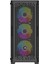 PB-PS7840B 600W Temperli Camlı 4*12CM Rainbow Fanlı Mesh Mid-T Atx Gaming Siyah Kasa 2