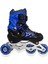 Çocuk Pateni Işıklı Çantalı Numara Ayarlanabilen Tek Sıra ve 2+1+1 Teker Paten Mavi Small 30-33 7