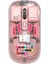 SM-BT89 Opal Şarj Edilebilir Sessiz Pembe Transparan Rgb 2in1 2bt ve 2.4ghz Kablosuz Mouse 1