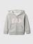 Kız Bebek Gri Gap Relaxed Logo Fermuarlı Sweatshirt 1
