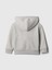 Kız Bebek Gri Gap Relaxed Logo Fermuarlı Sweatshirt 3