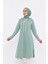 Eflin Yakadan Bağlamalı Kapşonlu Uzun Sweatshirt - 03030-1.100 - Çağla Yeşili 4