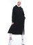 Atlas Kapşonlu Uzun Sade Basic Sweatshirt - 03007-1.003 - Siyah 4