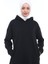 Atlas Kapşonlu Uzun Sade Basic Sweatshirt - 03007-1.003 - Siyah 5