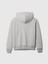 Erkek Çocuk Gri Relaxed Gap Logo Fermuarlı Sweatshirt 3