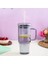 3483 Vakumlu Kapaklı Pipetli ve Kulplu Bardak 900ML Cam Termos Mug 2