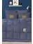 Motto Cotton Comfort Çift Kişilik Uyku Seti – %60 Pamuk %40 Polyester, 200x220 cm, İndigo Düz Desen Lastikli Çarşaf 6