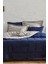 Celina Çift Kişilik Uyku Seti – %100 Pamuk-Polyester, 195x215 cm, Klasik Lacivert Desen, Günlük Konfor 7