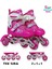 Çocuk Pateni Işıklı Çantalı Numara Ayarlanabilen Tek Sıra ve 2+1+1 Teker Paten Pembe Medium 34-37 1