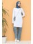 Doğa Sade Basic Tunik - 06016-1.002 - Beyaz 1