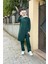 Kruvaze Bisiklet Yaka Sade Basic Tunik Panolon ikili takım - 03076-1.021 - Nefti 5