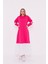 Gupse Kolları Şeritli Eteği Detaylı Spor Elbise - 71079-1.025 - Fuşya 1