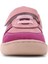 Bob Hakiki Deri Pembe Barefoot Cırtlı Lastikli Bebek Sneaker Ayakkabı 3