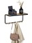 Gbmotion Bambu Ahşap & Metal Duvar Rafı – 6 Askılı, Çok Amaçlı Organizer, Askılık 58X26 cm 1
