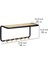 Gbmotion Bambu Ahşap & Metal Duvar Rafı – 6 Askılı, Çok Amaçlı Organizer, Askılık 58X26 cm 2
