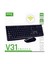 V31 Kablosuz Klavye ve Mouse Seti – 2.4 GHz, 10 m Menzil, Ev ve Ofis için Ergonomik Tasarım, Aydınlatmasız 2