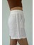 Verona Büyük Cepli %100 Keten Şort Beyaz 3